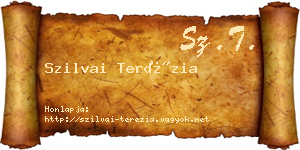 Szilvai Terézia névjegykártya