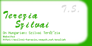 terezia szilvai business card